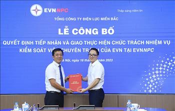 Công bố Quyết định tiếp nhận và giao thực hiện chức trách nhiệm vụ Kiểm soát viên chuyên trách của EVN tại EVNNPC