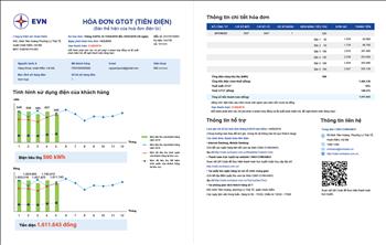 Những điểm mới trong 4 mẫu hoá đơn tiền điện đang được bình chọn rộng rãi