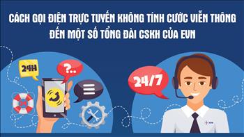 Cách gọi điện không tính cước viễn thông đến một số tổng đài chăm sóc khách hàng ngành Điện