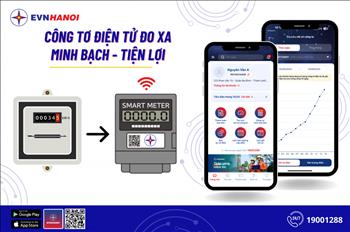 Lắp đặt công tơ điện tử đo xa: Bước chuyển mình trong chuyển đổi số của EVNHANOI