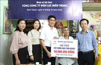 Năm 2024, EVNCPC tiếp tục hỗ trợ xây dựng 70 căn nhà tình nghĩa tại các tỉnh, thành phố miền Trung – Tây Nguyên 