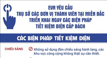 Infographic: EVN yêu cầu các đơn vị thành viên tại miền Bắc triển khai ngay các biện pháp tiết kiệm điện cấp bách tại trụ sở