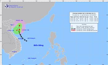 Tin bão khẩn cấp (Cơn bão số 5) - Bản tin phát ngày 19/10/2023