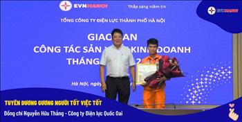 EVNHANOI tuyên dương gương Người tốt - việc tốt 