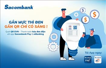 Sacombank: Thanh toán hóa đơn tiền điện đơn giản với tiện ích quét QR